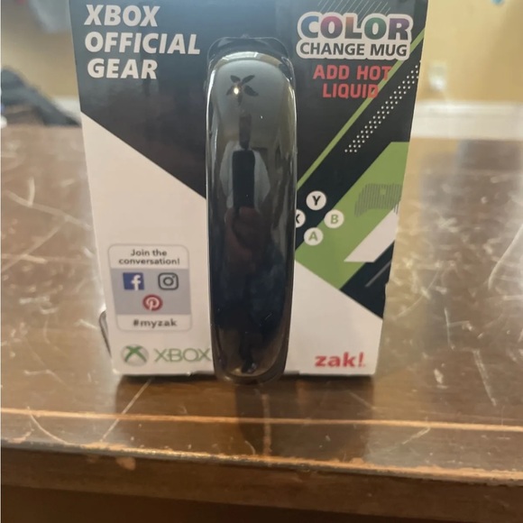 Xbox Coffee Mug Cup 15 oz Black Green Color Changing Video Game Microsoft ZAK - Picture 5 of 6